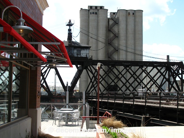 Rail Bridge Near Summerfest Place (formerly Polk St) View from Riverwalk Rail Bridge Near Summerfest Place (formerly Polk St) View from Riverwalk