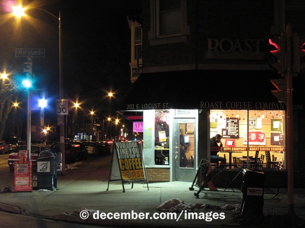 Roast Coffee Company Night Building Roast Coffee Company Night Building